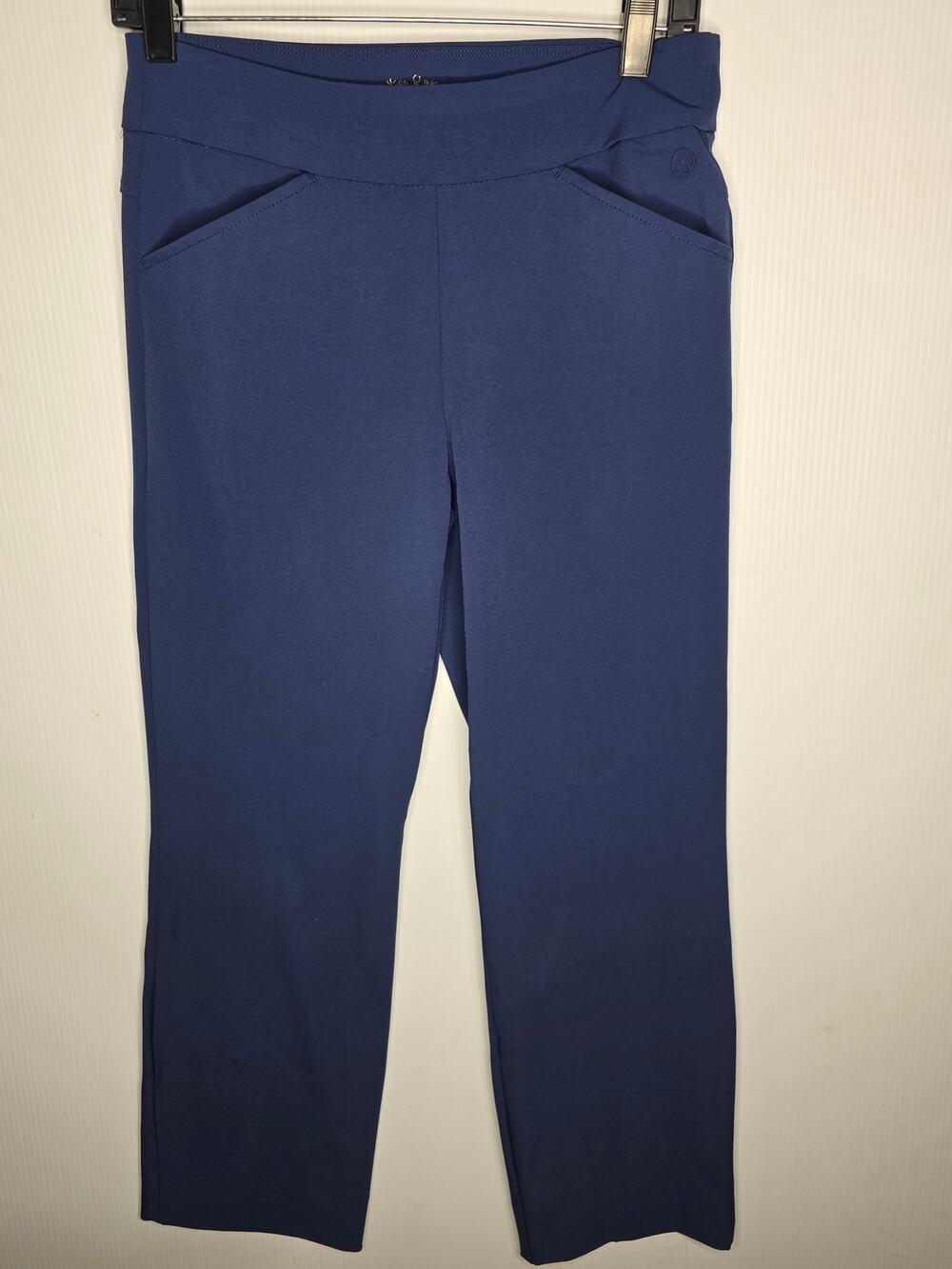 Lilly Pulitzer Luxletic Navy Blue Pants Sz 2 Athletic Athleisure Pull-On Stretch